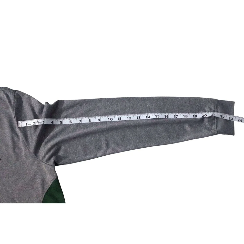 Green Bay Packers Mens‎ Shirt Large Gray Green Long Sleeve Pullover NFL